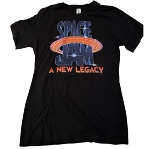 Space Jam A New Legacy Graphic Tee Youth L/Women’s S Retro Movie Shirt